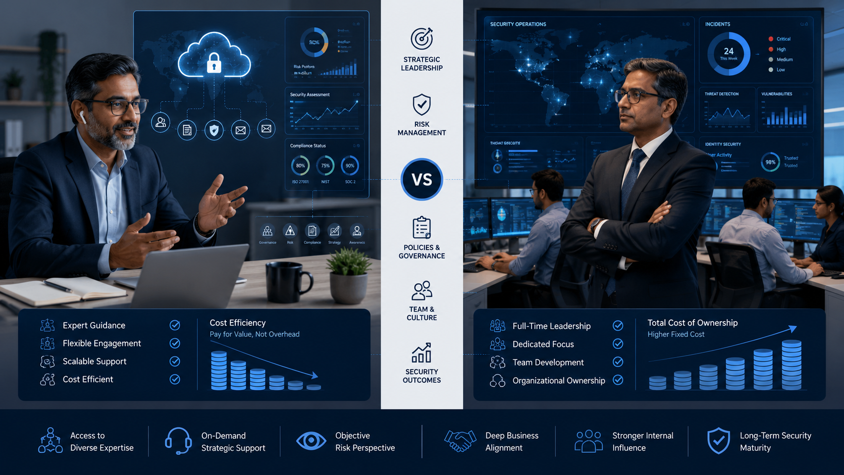 vCISO vs Full-Time CISO: Cost, Scope &amp; Comparison
